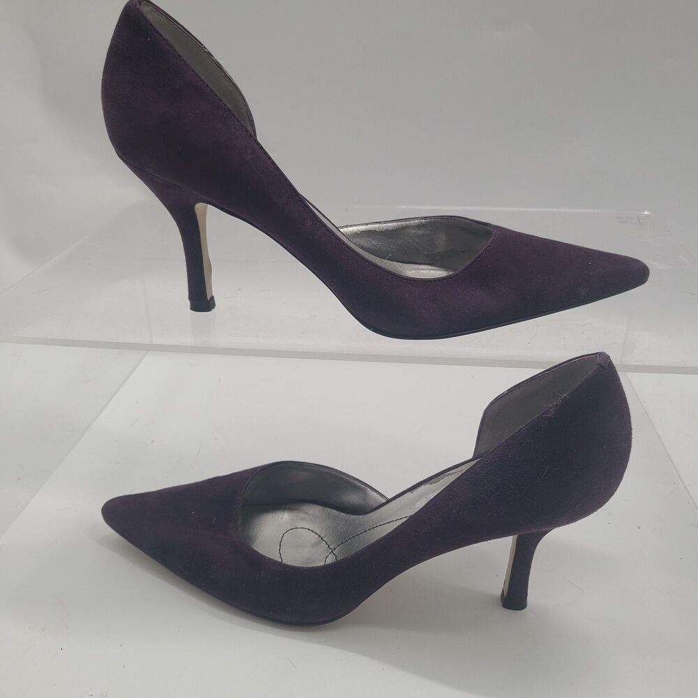 Anne Klein Christa Womens Dark Purple Suede Stiletto Pumps US Sz 8M - Picture 2 of 9